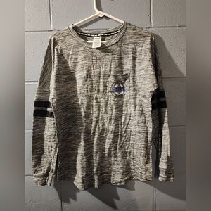 Gray and Black Long Sleeve Shirt